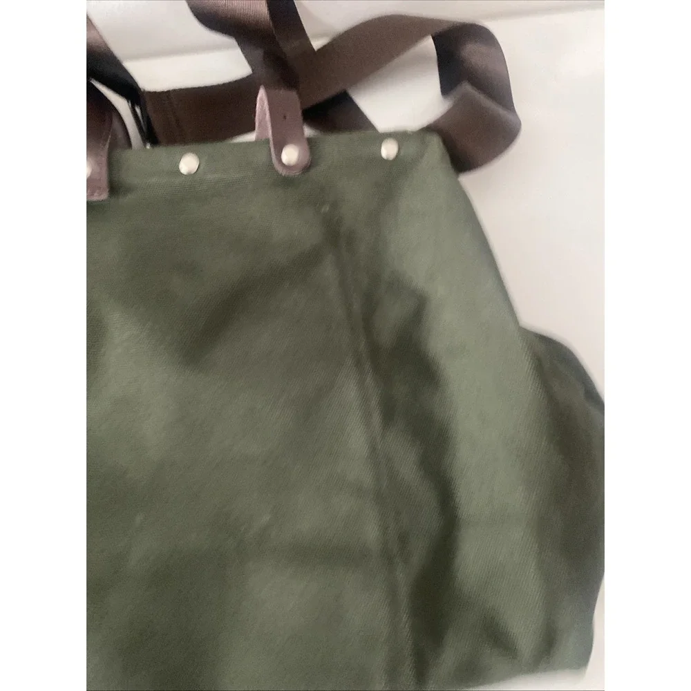 Bespoke Post Line of Trade Canvas Crossbody Duffel Weekender Olive Green Bag